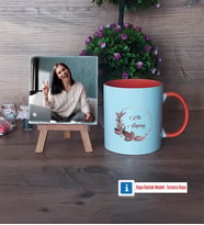 Doğum Günü Hediyesi İsme Özel Fotoğraflı Dekoratif Taş, Kupa Bardak Beyaz Hediye (Model 13)