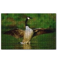 Cakapuzzle Gölde Kanatlarını Açmış Kaz  Puzzle Yapboz MDF (Ahşap) (255 Parça)