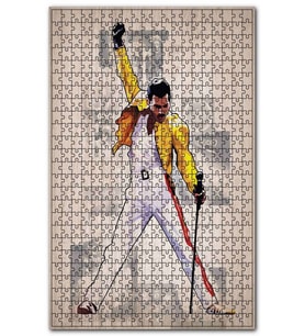 Cakapuzzle Freddie Mercury Poster Görseli Puzzle Yapboz MDF (Ahşap) (500 Parça)