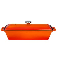 Lava Döküm Ekmek Tenceresi / Terrine Serisi. Ölçü 11x29cm. (Turuncu)