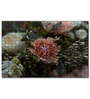 Cakapuzzle Çiçekler ve Ortasındaki Yüzük  Puzzle Yapboz MDF (Ahşap) (255 Parça)