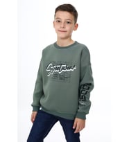 Toontoy Erkek Çocuk Baskılı Sweatshirt (Yeşil)