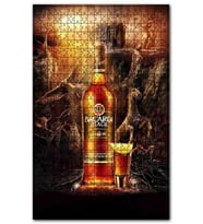 Cakapuzzle Bacardi Black Şişesi Portakal Dilimi Tarçın Puzzle Yapboz MDF(Ahşap) (1000 Parça)