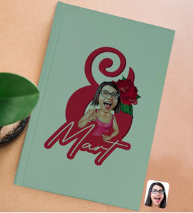 BK Gift 8 Mart Karikatürlü Sert Kapaklı Pudra Pembesi Lastikli Defter , Arkadaşa Hediye, Yeni İş Hediyesi, Doğum Günü Hediyesi (Model 1)