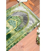 EVDEYA Dijital Baskılı Yıkanabilir Mermer Desen Hediyelik Namazlık Seccade 70x130, Seccade-36-gold, (Yeşil)