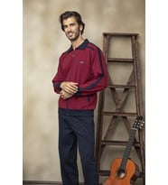 KLY 7204 Erkek Apaj Yaka Eşofman Takım (Bordo)