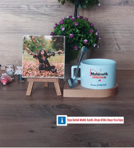 Matematik Öğretmeni Fotoğraflı Dekoratif Taş, Kupa Bardak Beyaz Hediye Öğretmenler Günü Hediyesi (Model 8)