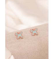 MİNELİ KELEBEK KÜPE (Rose)
