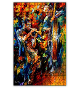Cakapuzzle Çalgıcılar Yağlıboya Görseli Puzzle Yapboz MDF (Ahşap) (1000 Parça)