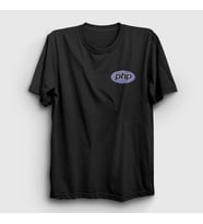 Presmono Unisex Sarı Php Coder Programmer Developer Yazılımcı T-Shirt 337250tt (Siyah)