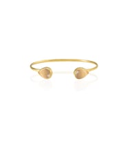 Kadir Jewellery 22 Ayar Altın Kaplama El İşçiliği Zirkon Taşlı Kadın Charm Bileklik (Turuncu)