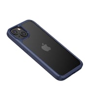 Apple iPhone 13 Kılıf Zore Roll Kenarları Renkli Şeffaf Kılıf (Mavi)