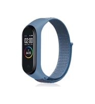 Xiaomi Mi Band 3/4/5/6 Uyumlu Akıllı Bileklik Hasır Kordon (saat Değildir) (Mavi)