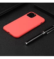 IPhone 11 Pro Max 6.5 inch  Ultra slim Soft Tpu Silikon Kilif (Kırmızı)