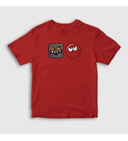 Presmono Unisex Çocuk Beyaz Evil Square Oyun Red Ball T-Shirt 358161tt (Kırmızı)