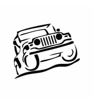 Jeep Offroad Sticker siyah 15x15 CM (Siyah-Siyah)