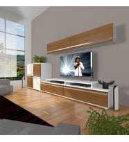 Decoraktiv Ekoflex 6y Mdf Tv Ünitesi Tv Sehpası (Beyaz - Ceviz)