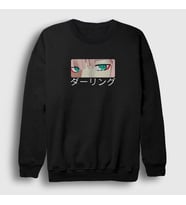 Presmono Unisex Beyaz Zero Two Anime Darling In The Franxx Sweatshirt 355131tt (Siyah)