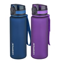 Uzspace 2'li Tritan Matara Seti 500 ml 14 Farklı Renk Seçeneği FiftyFifty (Lacivert-Mor)