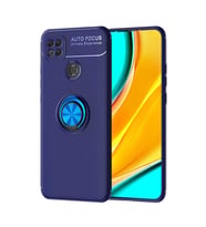 Xiaomi Redmi 9C Kılıf Yüzüklü Magnetli Ravel Case (Mavi)