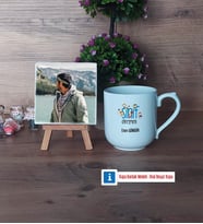 Erkek Sınıf Öğretmenine Hediye Fotoğraflı Dekoratif Taş, Kupa Bardak Beyaz Hediye Öğretmenler Günü Hediyesi (Model 5)