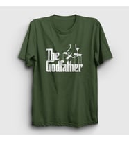 Presmono Unisex Sarı Logo Film Baba The Godfather T-Shirt 251618tt (Haki)