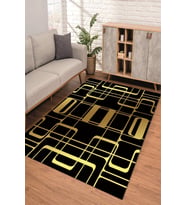 Dijital Kaymaz Taban Yıkanabilir Renkli Salon Halısı Mutfak Halısı Yolluk ND-SD-969 (Gold)