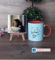 Doğum Günü Hediyesi Fotoğraflı Dekoratif Taş, Kupa Bardak Beyaz Hediye (Model 13)