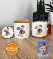 Kişiye Özel Karikatürlü Erkek Çocuğa Hediye Hediye Seti T Kupa, Kalemlik, Anahtarlık Erkek Çocuk Hediyeleri (Kırmızı)