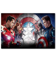 Cakapuzzle Kaptan Amerika Karınca Adam Panter Marvel  Puzzle Yapboz MDF (Ahşap) (255 Parça)