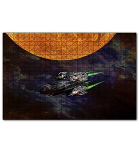 Cakapuzzle Kızıl Gezegen ve Uzay Gemisi  Puzzle Yapboz MDF (Ahşap) (1000 Parça)