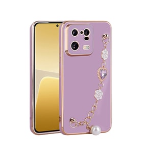 Xiaomi Mi 13 Pro Kılıf El Tutamaçlı Kamera Korumalı Zore Taka Silikon Kapak (Mor)