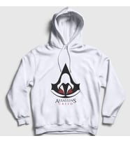 Presmono Unisex Gri Robe Assassin's Creed Kapüşonlu Sweatshirt 24360tt (Beyaz)
