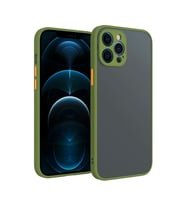 iPhone 12 Pro 6.1inç Kamera Korumalı Premium Silikon Kılıf (Haki)