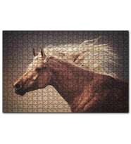 Cakapuzzle Kahve Rengi At Görseli  Puzzle Yapboz MDF (Ahşap) (1000 Parça)