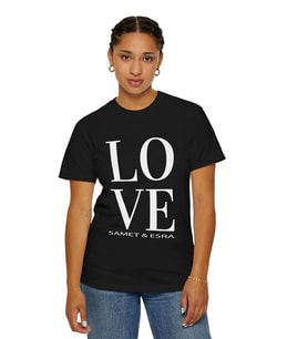 Kişiye Özel İsim Baskılı Oversize T-Shirt (Siyah)