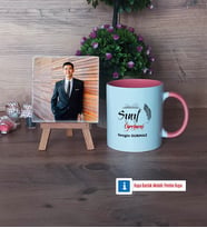 Sınıf Öğretmeni Fotoğraflı Dekoratif Taş, Kupa Bardak Beyaz Hediye (Model 6)