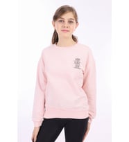 Toontoy Kız Çocuk Baskılı Sweatshirt (Pudra)