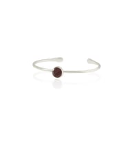 Kadir Jewellery Zirkon Taşlı Ayarlanabilir 925 Ayar Gümüş Kaplama Bilezik (Bordo)