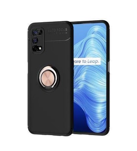 Realme 7 Pro Kılıf Zore Yüzük Standlı Ravel Silikon (Rose)