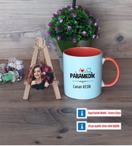 Paramedik Kupa Bardak Beyaz ve Fotoğraflı Ahşap Anahtarlık Hediye (Model 13)