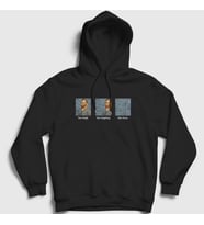 Presmono Unisex Gri Van Gone Art Painter Vincent Van Gogh Kapüşonlu Sweatshirt 303542tt (Siyah)