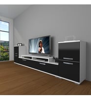 Decoraktiv Ekoflex On2 Slm Tv Ünitesi Tv Sehpası (Beyaz-Siyah)