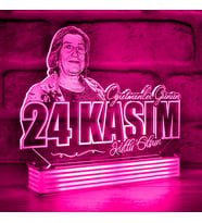 Kişiye Özel Öğretmenler Günü Hediyesi 3D Lamba (Pembe)