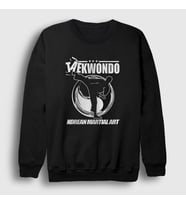 Presmono Unisex Beyaz Kick Taekwondo Ufc Mma Tekvando Sweatshirt 497992tt (Siyah)