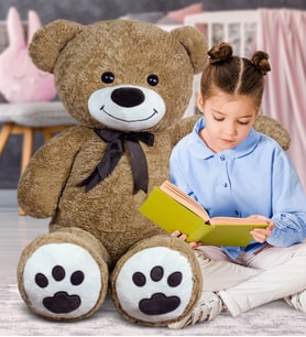 PANDAMKEE 120 cm Gold Serisi Papyonlu Ayıcık (Kahverengi)