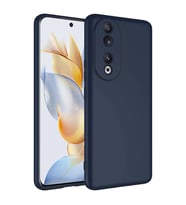Vendas Huawei Honor 90 Uyumlu Lansman Serisi Içi Kadife Ipek Dokulu Lansman Kılıf (Lacivert)