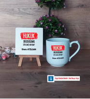 Hukuk Okuduğumu Söylemiş Miydim Dekoratif Taş, Kupa Bardak Kırmızı Hediye (Model 4)
