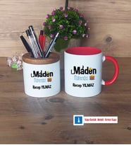 Maden Mühendisi Kalemlik, Kupa Bardak T Kişiye Özel Hediye (Model 5)