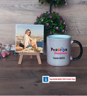 Psikolojik Danışman Fotoğraflı Dekoratif Taş, Kupa Bardak Beyaz Hediye Psikolojik Danışmana Hediye (Model 9)